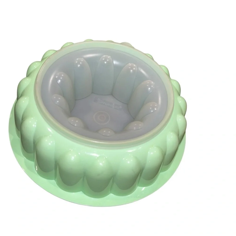 Classic Tupperware Jello Mold Ice Ring Mint Green Vintage (no lid)